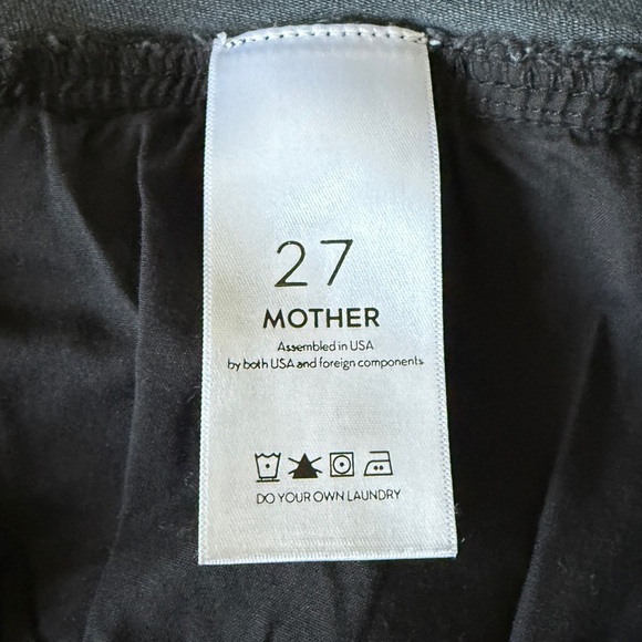 MOTHER The Dazzler Yoke Front Ankle Black Jeans - in Lightning Up Lanterns Wash - Picture 4 of 6